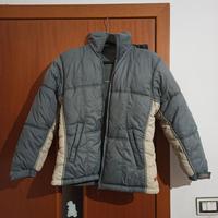 Giacca grigia imbottita per bambino con cappuccio