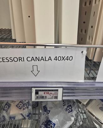Canalina 40x40 e scatole portafrutto