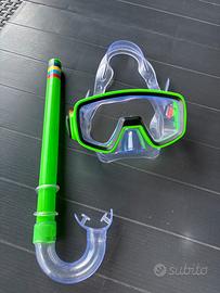 Maschera e boccaglio da snorkeling marchio CE