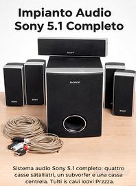 Sistema Audio Sony 5.1 Completo con Subwoofer+Cavi