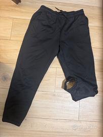Pantalone tuta nero felpato uomo L