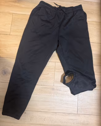 Pantalone tuta nero felpato uomo L