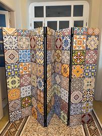 Paravento stile azulejos