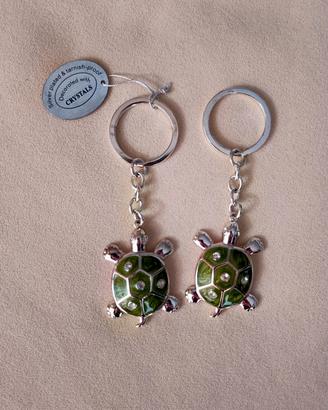 Set portachiavi tartaruga Silver plated