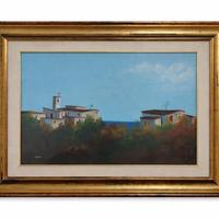 Quadro su tela firmato Conti 50x70 con cornice