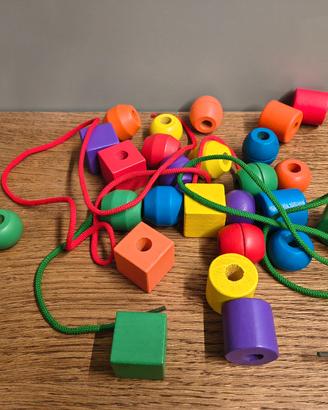 Melissa & Doug - perline grandi da infilare