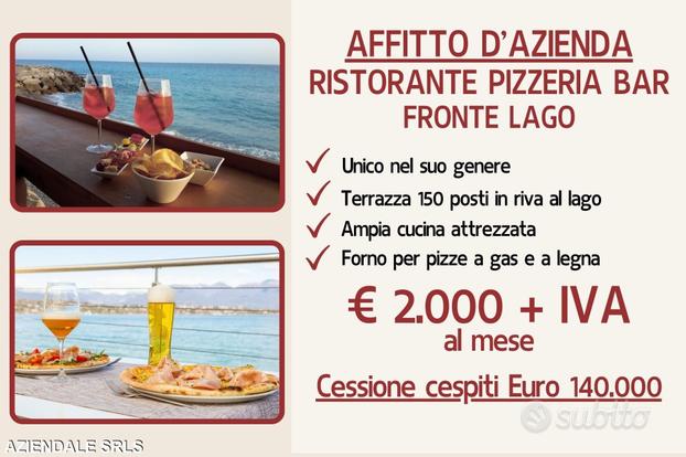 Storico ristorante pizzeria bar fronte lago