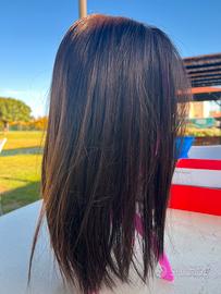 Parrucca con capelli veri