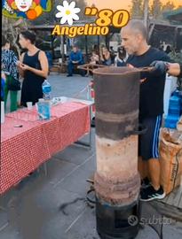 Castagne calde con caliatore