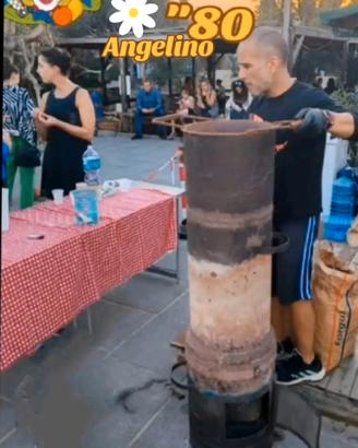 Castagne calde con caliatore