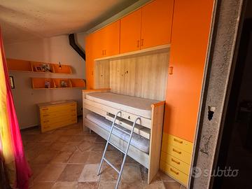 Cameretta con letto a castello