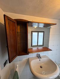 Mobile in legno Con Specchio Bagno