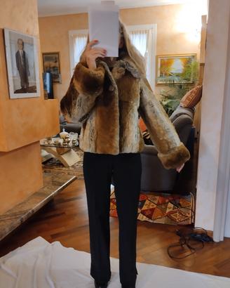 Giacca di lapin cognac/marrone 
