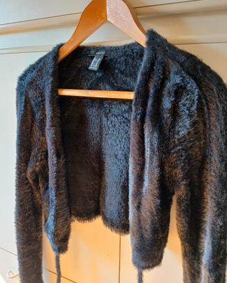 Giacca donna eco pelliccia Forever 21 - nero