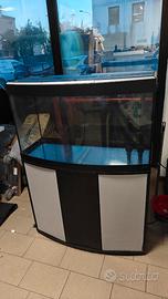 Acquario Askoll Tenerife Sinuo 150+filtro+luci LED