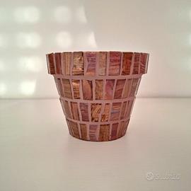 Vaso artigianale fatto a mano con Mosaico Bisazza