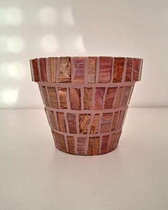Vaso artigianale fatto a mano con Mosaico Bisazza