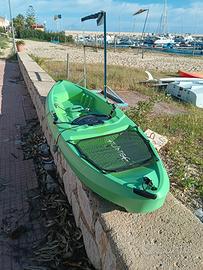 Kayak monoposto con pagaia in alluminio