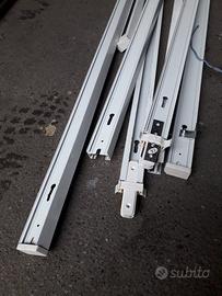 7 canaline per Faretti colore bianco misura 150 cm