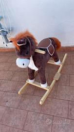 Cavallino a dondolo legno gioco per bambini