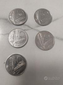 10 lire spiga diverse annate