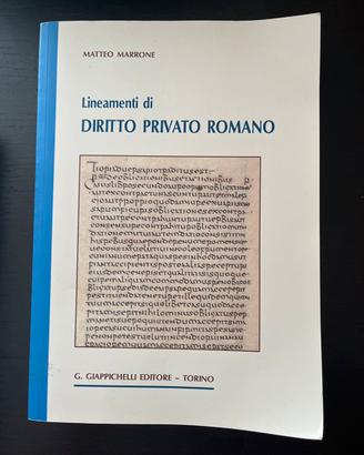 Lineamenti di diritto privato romano