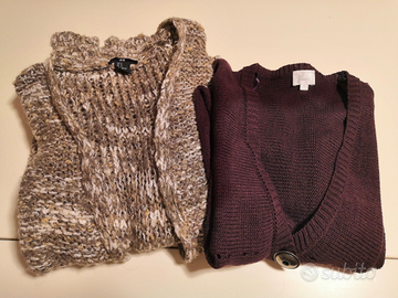 2 Cardigan/maglione donna h&m Camaieu taglia S