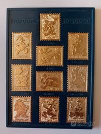 Operazione Quack 10 francobolli metallici 1973