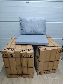 10 Pz x2 Cuscini Giardino, Pallet, Esterno Nuovi