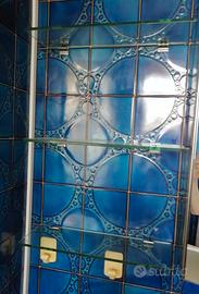 Tre mensole in vetro 45x13 cm