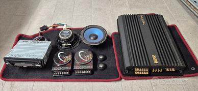 amplificatore phoenix gold xs 6600, xover, woofer