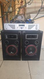 (Trattabile)casse passive con amplificatore e cavi