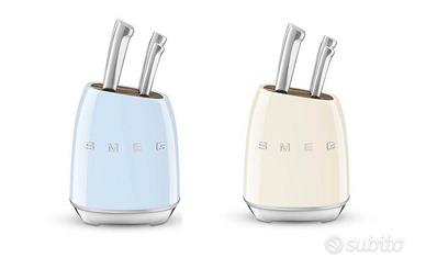 SMEG Block Knife, ceppo portacoltelli +6 coltelli