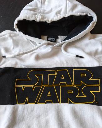 Felpa bianca Star Wars con cappuccio