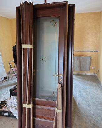4 Porte in legno noce massello
