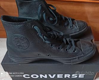 Converse chuck taylor hi mono in pelle black 39