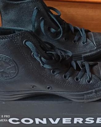 Converse chuck taylor hi mono in pelle black 39