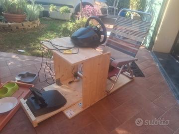 volante Thrustmaster t-150  con postazione 