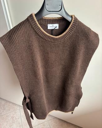 Gilet marrone lana Rebel Queen by Liu Jo Tg. S