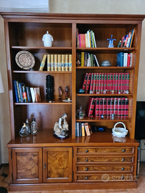 Libreria noce massello arte povera