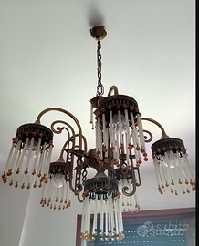 lampadario vintage a cascata