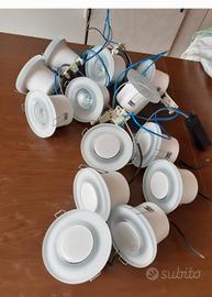 13 faretti di vetro di murano 
