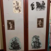 armadio con ante in vetro anni 50