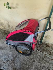 Rimorchio per bambini da bicicletta 2 in 1