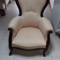 poltrona vintage in stile Luigi XV Restaurata
