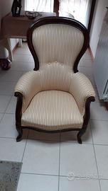 poltrona vintage in stile Luigi XV Restaurata