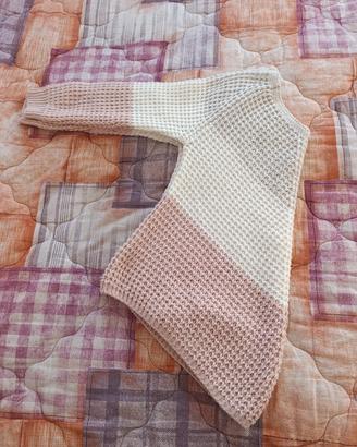 Maglia tricolore Mohair,Alpaca e Lana
