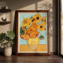 Van Gogh, Girasoli, quadro, tela, cornice