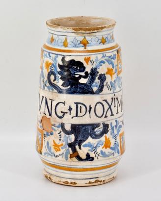Antico albarello maiolica Montelupo Fiorentino