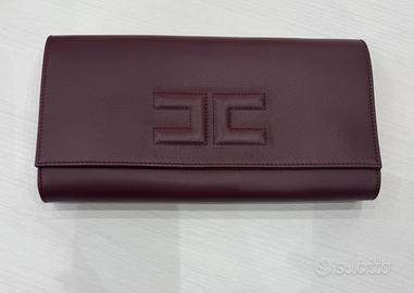 Clutch a baguette Elisabetta Franchi Rouge Noir